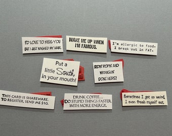 8 rubber stamps - funny stamps, snarky stamps - unmounted stamps - UM237