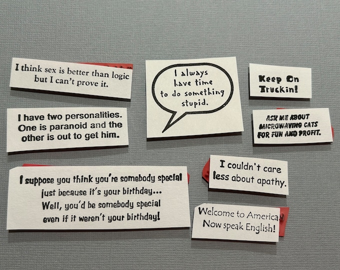 8 Rubber Stamps Funny Stamps, Snarky Stamps Unmounted Stamps UML325 Etsy