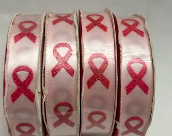 20 yards ribbon - Breast Cancer Awareness pink satin ribbon - Simplicity craft ribbon - 100% polyester, 5/8 inch wide