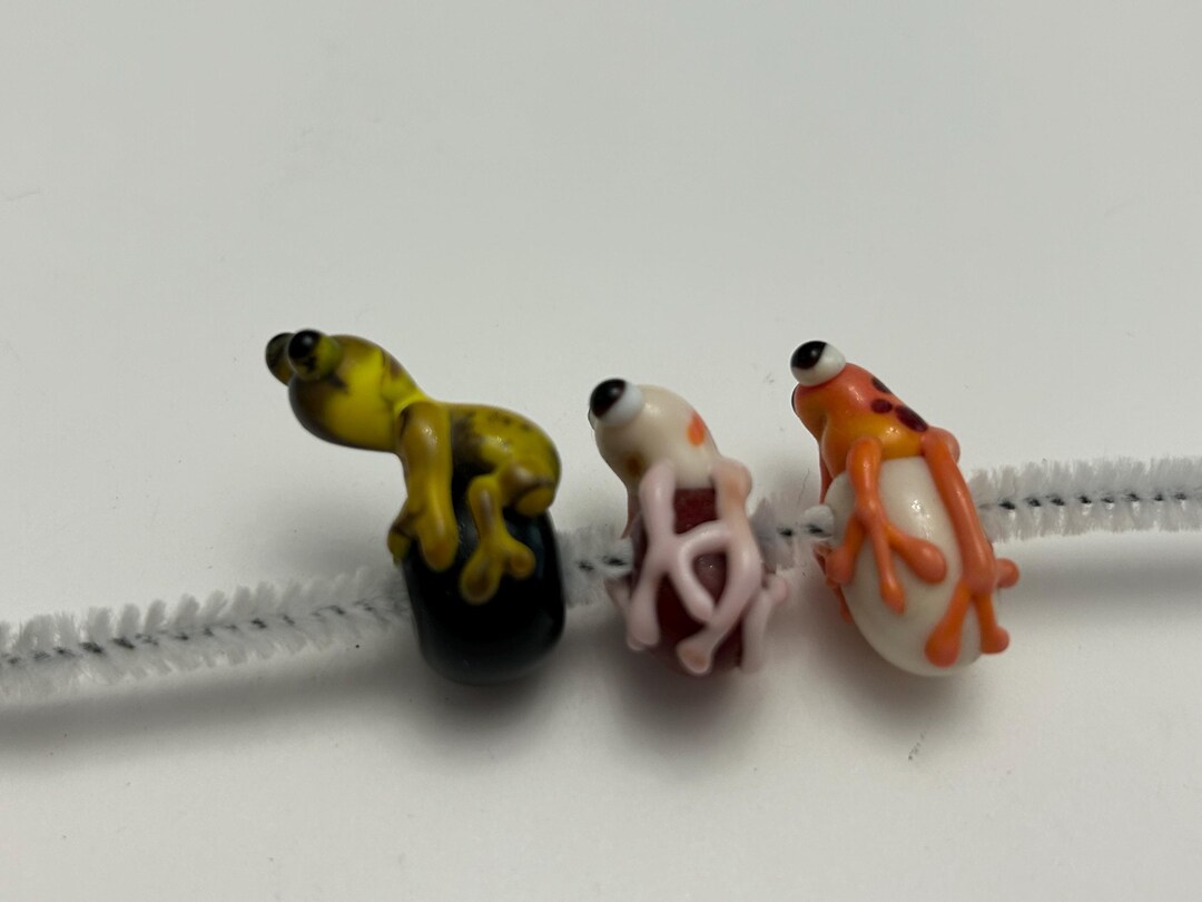 Green Lampwork Glass Frog Beads by Bead Landing™ | Michaels