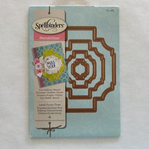 cutting die set - Labels Fourty Three Nestabilities Spellbinders S4-485 - GR01 Y86