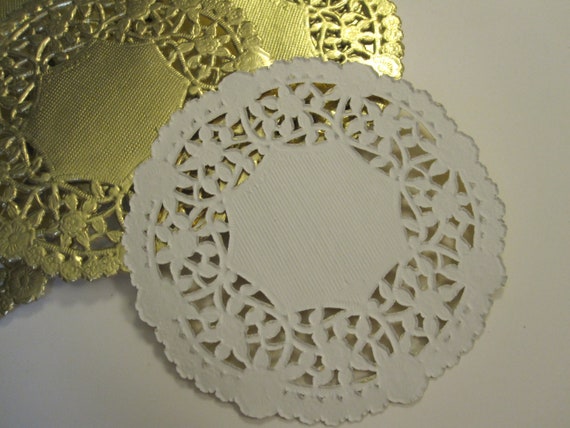 50 Gold Paper Doilies 4 Inch Doilies 