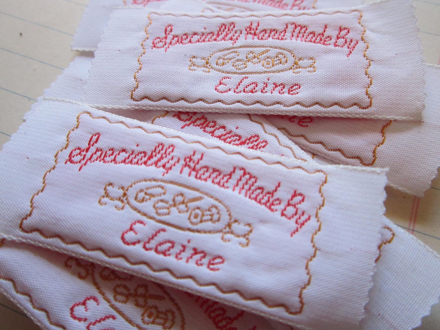 7 labels specially handmade by ELAINE sew in labels Etsy