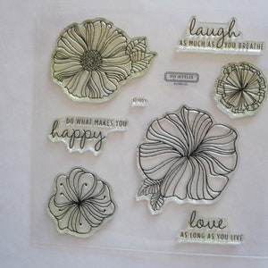 clear cling stamps - Wavy Blooms flower stamps - Close to my Heart My Acrylix D1651 W1