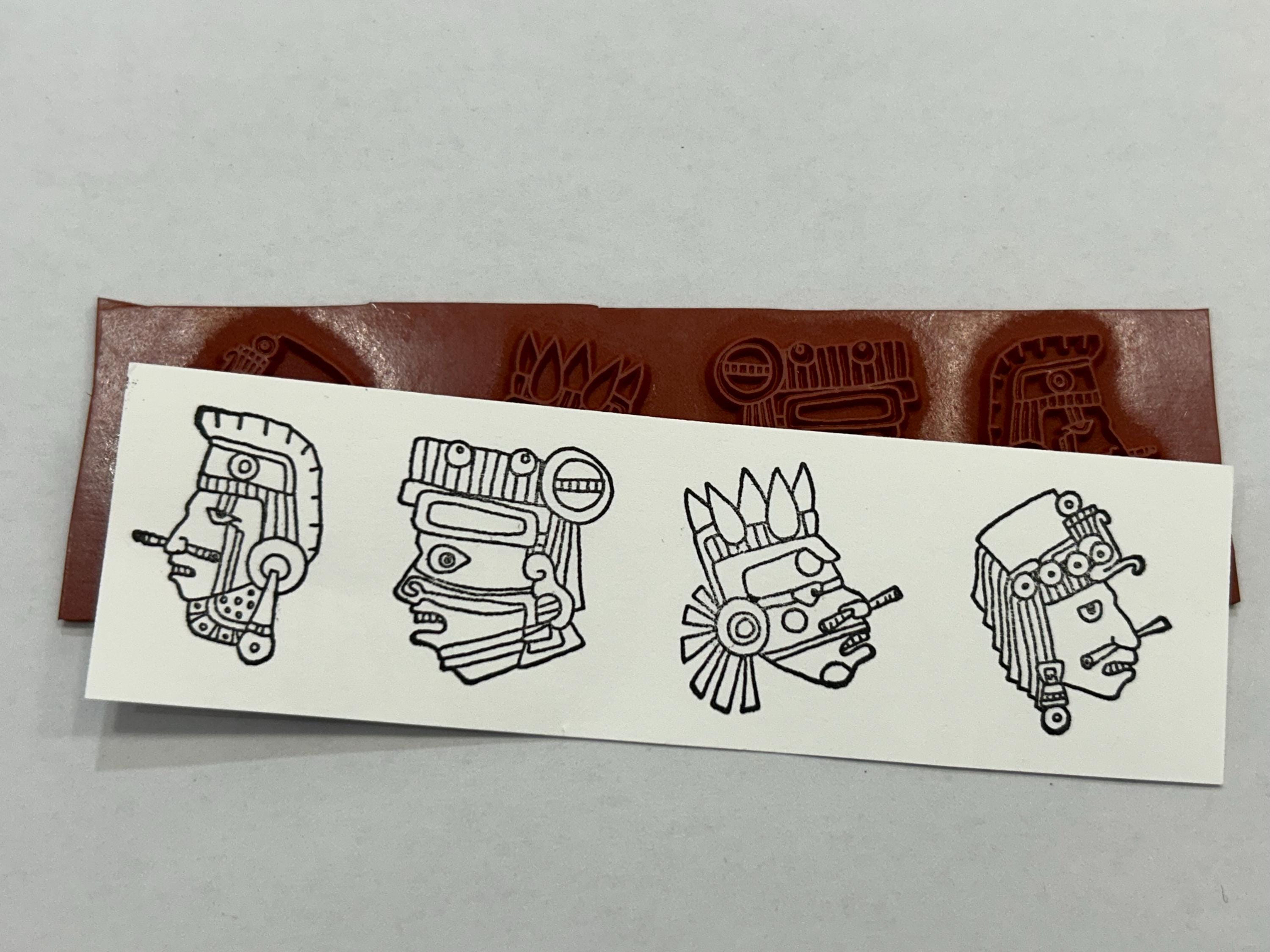 Aztec Inspired Illustration Rubber Stamp - Unmounted - 7104 - Etsy