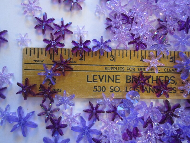 245 paddle wheel beads PURPLE MIX 11 to 25mm starflake Etsy