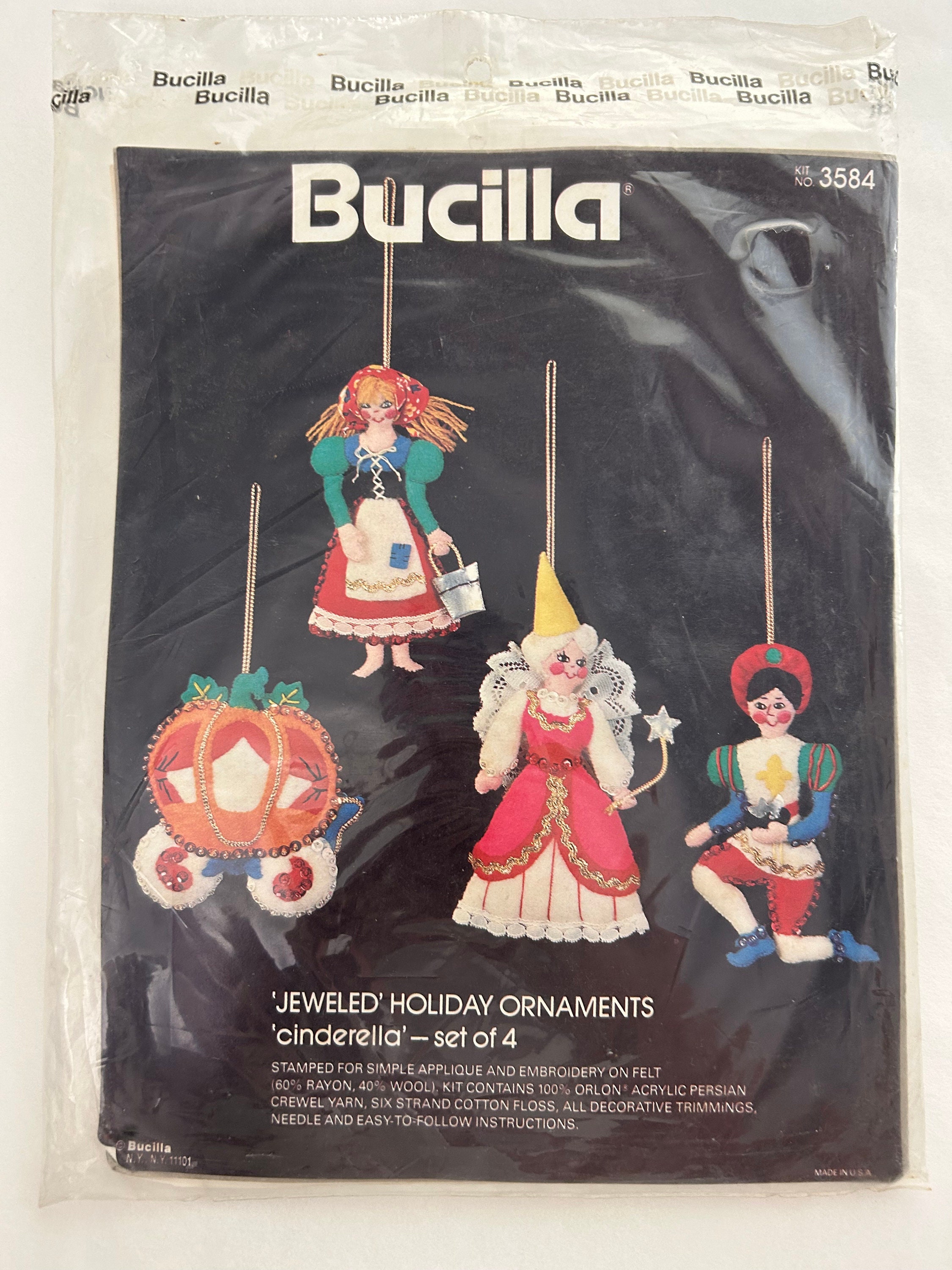 Bucilla Santa Beards 84072 Felt Ornament Kit Vintage 1999