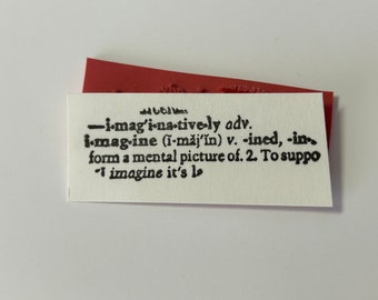 rubber stamp - imagine definition stamp - rubber only or cling mount - unmounted - 7203
