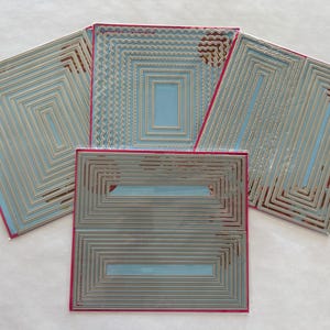 1 cutting die set - YOUR CHOICE nested die set, choose from rectangles or slimine dies, plain or decorative edge - GR01 - D215