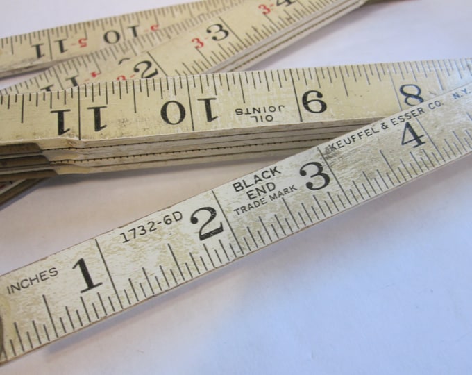 Vintage Folding 6 Foot Ruler - Keuffel & Esser Co N. Y. - 72 Inches ...