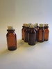 10 small brown glass bottles with corks or without - vials - 10ml - 2 inches tall - apothecary style bottles 