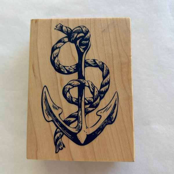 rubber stamp - anchor stamp, fouled anchor stamp - used rubber stamp - PH10 D20