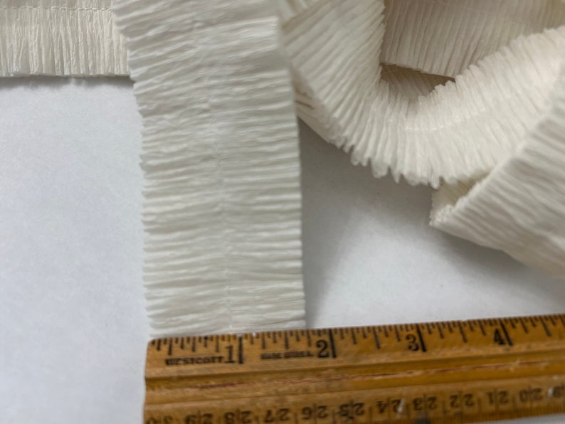 Ruffled White Crepe Paper - Your Choice Length - Festooning for ...
