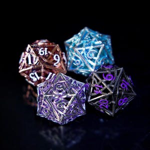 Cthulhu Metallhohlwürfel, DND Dungeons & Dragons Laufen Team D6 Brettspiel, mehrseitiger Zahlenwürfel, D20, Metallhohlwürfelset, DND Geschenk