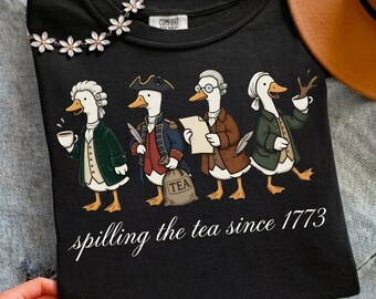 Verschütten des Tees seit 1773 PNG, lustige Kolonialgänse Sublimation, digitaler Download