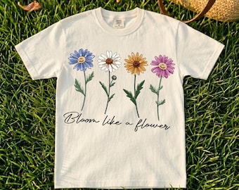 Blüte wie eine Blume Motivations PNG, Daisy Floral Digital Download Instant