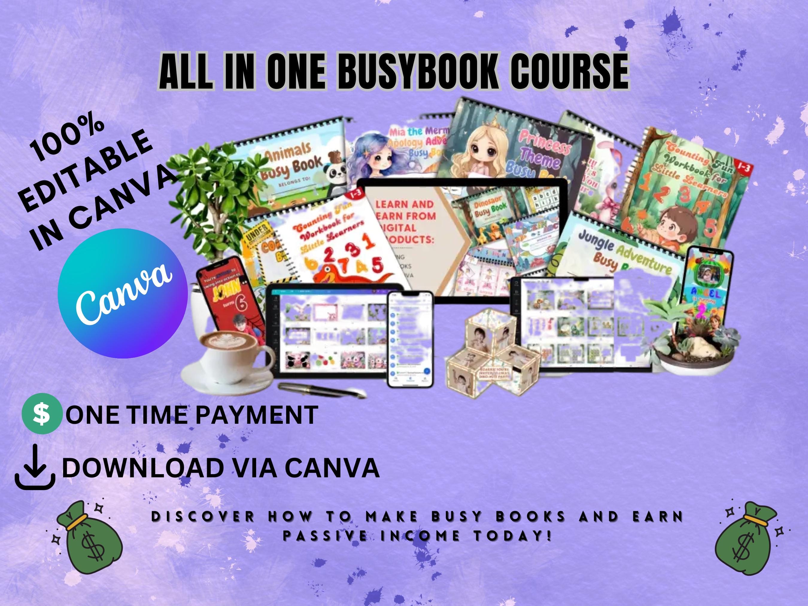 All-in-one Busy-Book Course Bundle | Complete Toddler Learning Kit | DIY Educational Activities | Pre-school Learning Activities