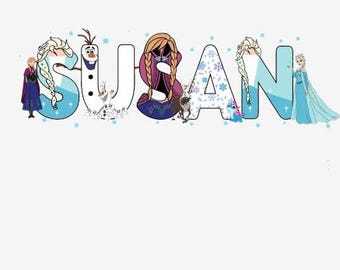 Custom Name Princess Png, Princess Birthday Party, Digital Download, Disneyland Olaf File, Princess Family Shirt, Frozeen Personalized Png