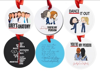 You're My Person Grey's Anatomy Acrylic Ornament, Meredith Christina, Medical Student Ornament, Med School Ornament, Greys Quote Mcdreamy