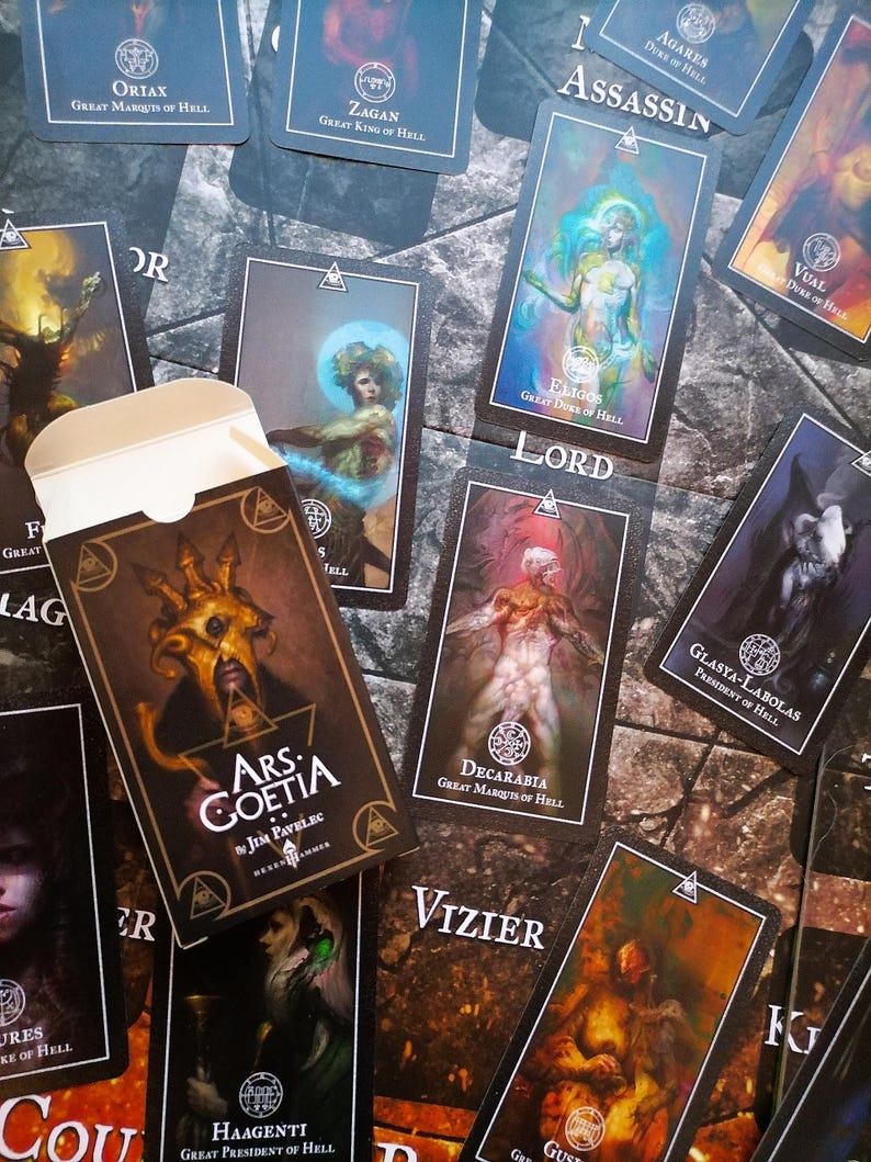Ars Goetia Demon Tarot Occult Oracle Card Deck and Guidebook - Etsy