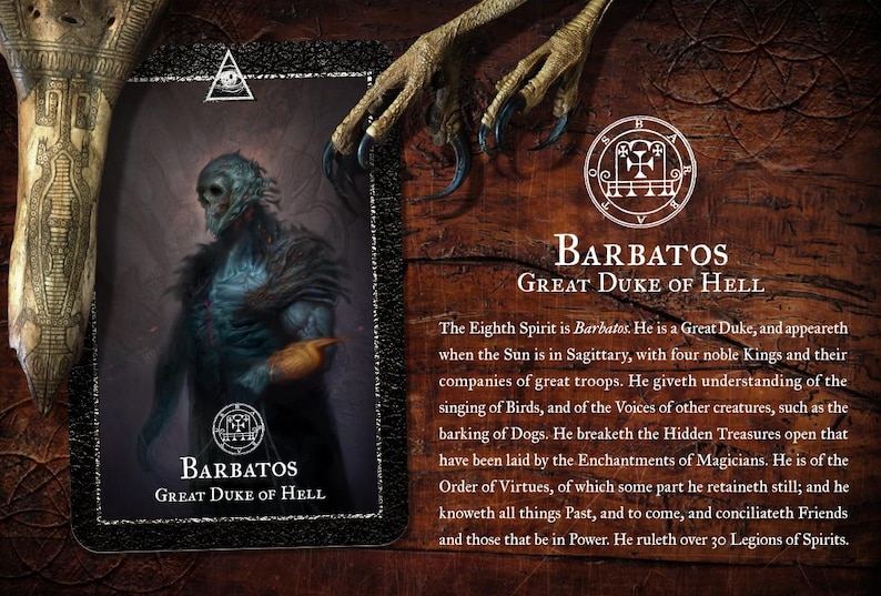 Ars Goetia Demon Tarot Occult Oracle Card Deck and Guidebook - Etsy