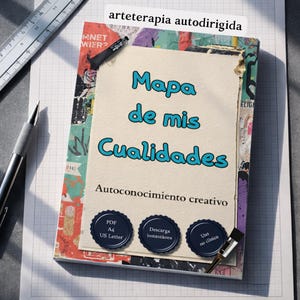 Mentale chaos → focus op je talenten – zelfgestuurde kunsttherapie (printbare PDF, 12 pagina's, A4 + US Letter, ES)