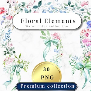 Wildflowers Clipart, Wild flower PNG, Watercolor Summer Flowers, Colorful Bouquets, Floral Frames Clipart, Watercolor Flowers PNG