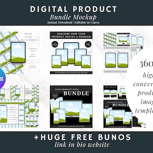 Etsy Listing Mockup Templates Bundle, 360+ Canva bearbeitbare Mockups