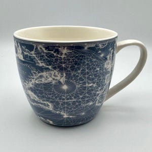 PIMPERNEL VTG Descontinuado Mapa Náutico de Mar del Norte Taza de Cerámica de 16 oz L Marítima