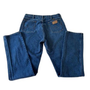 Wrangler straight herenjeans blauw 38 x 38 gemaakt in de VS 100% westernkatoen VTG EUC afbeelding 1