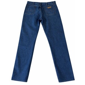 Wrangler straight herenjeans blauw 38 x 38 gemaakt in de VS 100% westernkatoen VTG EUC afbeelding 2