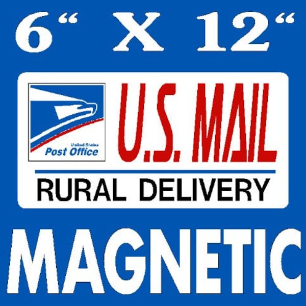 Mail Delivery Magnetic Sign Rural Carrier Magnet 6" X 12" Sold Individually