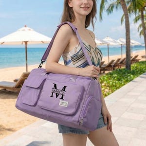 Personalized Monogrammed Duffel Bag,Custom Gym bag Luggage,Travel Bag,Weekender Bag,Overnight Bag,Sports Duffle Bag,Gift for Dancer