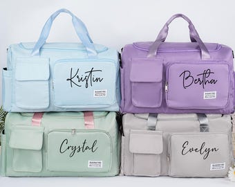 Personalized duffel bag, Mothers Day Gifts, Cute Overnight Bag for Her, Travel Bag, custom duffle bag,Initial Gym Bag, Hospital Bag