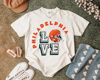 Philadelphia Eagles Shirt: Comfort Colors Football Tee