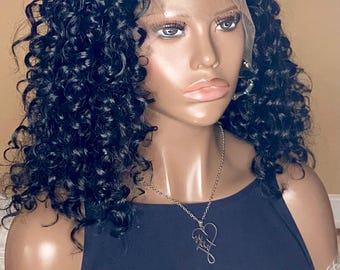 Micro Braid Curly Hair glueless full lace wig