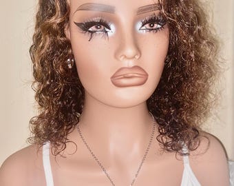 USE Curly Brazilian Virgin Hair Wig - Lace Front 18"