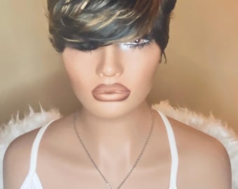Get Up & Go Brazilian Human Hair  Short Cut Hairstyle Wig