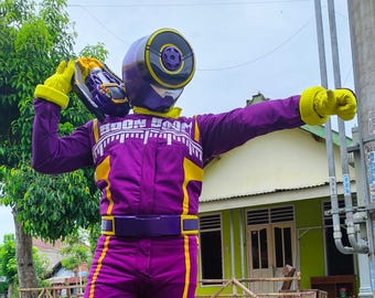 Bun Violet Bakuage Sentai Boonboomger Wearable Super Sentai Suit Tokusatsu Costume For Cosplay