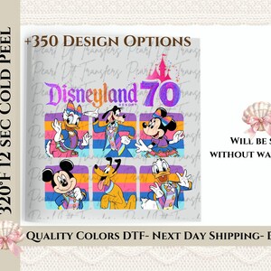 Disney Magic 70th Anniversary Dtf, Disney Family Dtf, Disney Family 70th Transfer, Disneyland Anniversary Ready to Press, 70 Years of Magic
