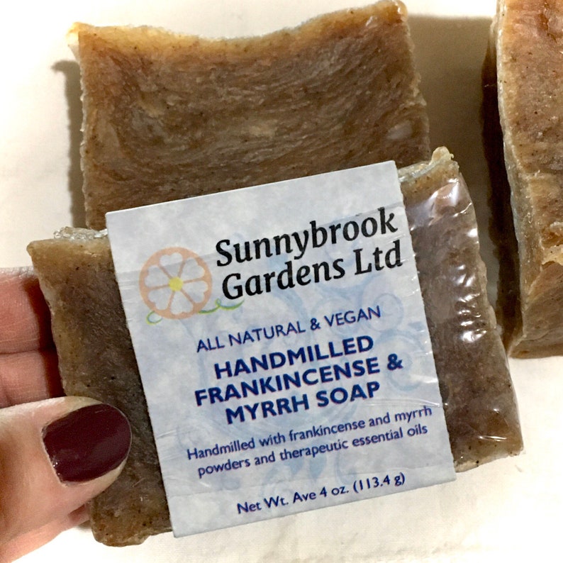Frankincense and Myrrh Handmilled All Natural Soap vegan Etsy
