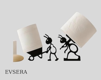 Ant Toilet Paper Holder Black 3D Printed Freestanding Funny Bathroom Decor