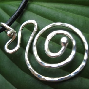 Sterling Silver Spiral Necklace image 1