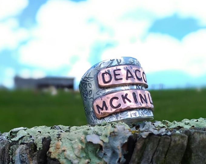 Sterling & Copper Mothers Ring