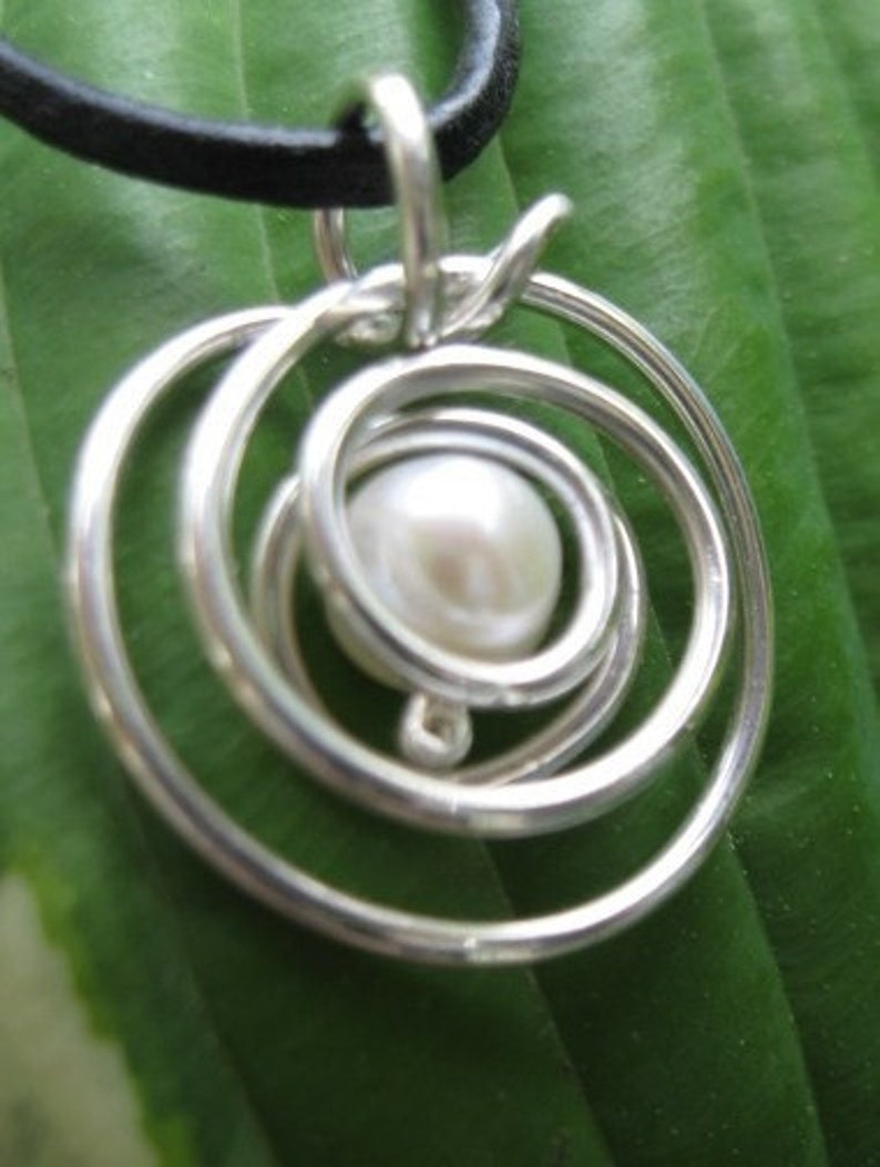 Sterling Silver Pearl Pendant image 4