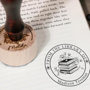 Personalized Book Stamp | Classroom Book Stamp | Custom Book Stamp | Bookplate Stamp | From the Library of Stamp | Self Inking or Wood Stamp