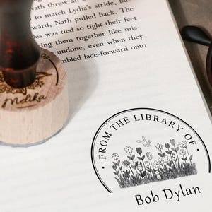 Custom BOOK STAMP|Personalized Book Stamp |Personalized Book Stamp | Bookplate Stamp | From the Library of Stamp | Self Inking or Wood Stamp