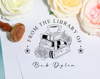 Personalized Book Stamp|Library Stamp personalized|Library Stamp|Custom Book Stamp|Bookplate Stamp|From the Library of Stamp|ExLibris Stamp