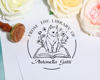 Personalized Book Stamp|Library Stamp personalized|Library Stamp|Custom Book Stamp|Bookplate Stamp|From the Library of Stamp|ExLibris Stamp