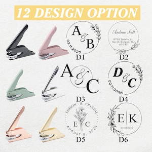 Custom Wedding Embosser Stamp, Personalized Monogram Embosser, Custom Initials Embossing Seal, Invitation Embosser Stamp, Napkin Embosser